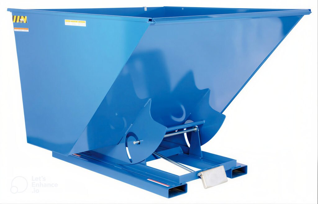 self dumping hopper with quick release by Vestil