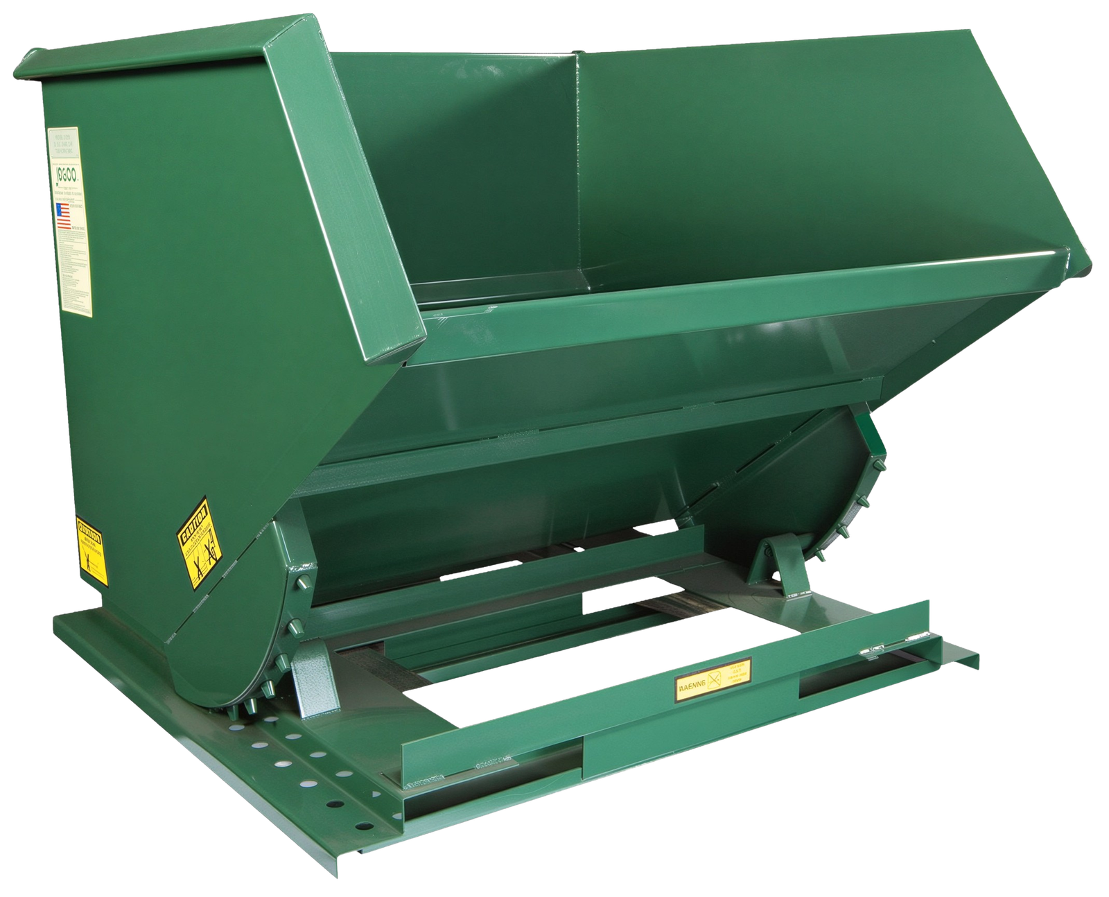 formed base self dumping forklift hopper