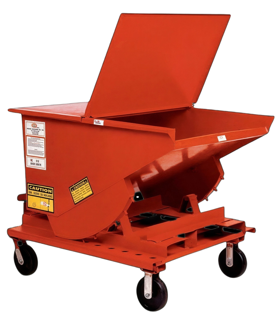 self dumping hopper for forklift modern equipment company