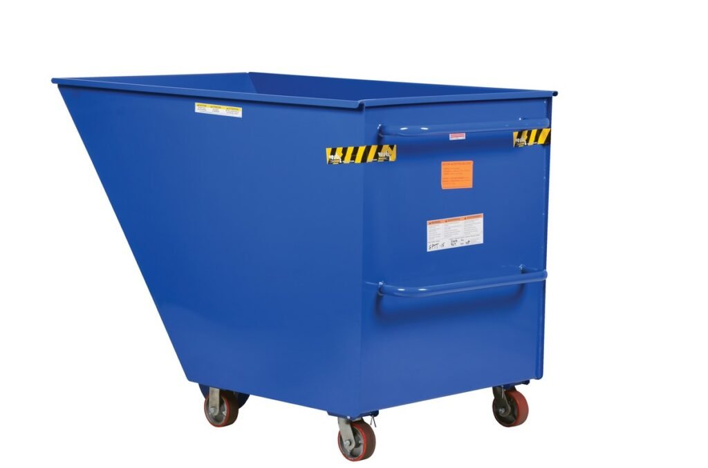 Vestil manual tilt truck with casters