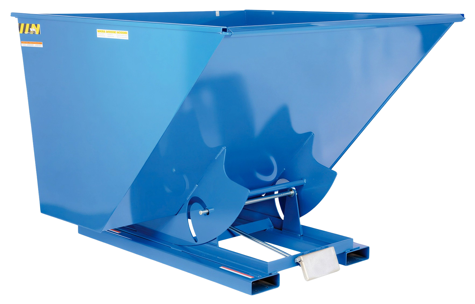 Vestil self dumping forklift hopper with auto release